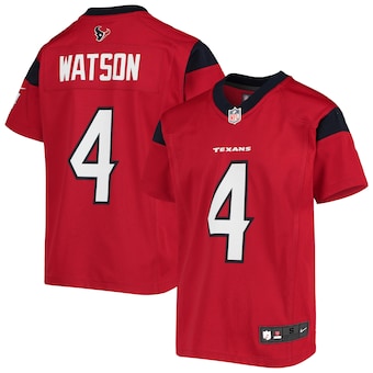 youth nike deshaun watson red houston texans player game jer